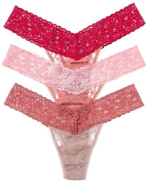 Hanky Panky 3Pk Colorplay Thong - Red