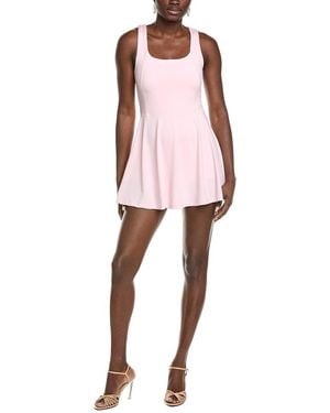Marion Corset Flared Wide Strap Dress - Pink