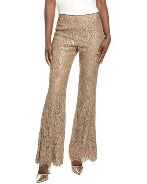 Michael Kors Collection Silk-Lined Lace Bootleg Pant - Natural
