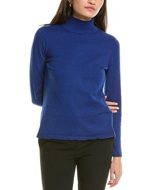 Jones New York Mock Neck Jumper - Blue