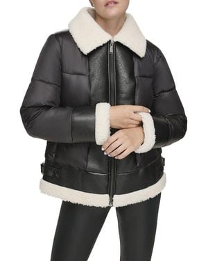 Marc New York Andrew Marc Mixed Puffer Jacket, Xl - Black