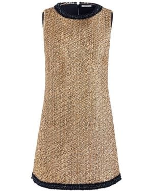 Alice + Olivia Clyde Shift Dress - Natural