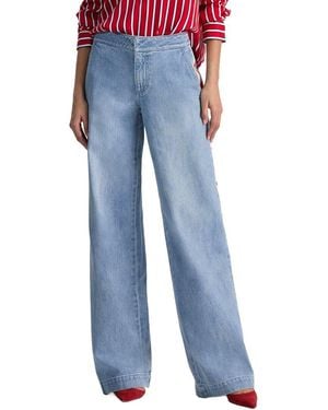 Alice + Olivia Xander Straight Leg Jean - Blue