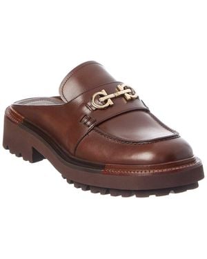 Ferragamo Olaf Leather Mule - Brown
