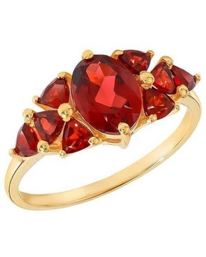 TIRAMISU 14K Over 3.00 Ct. Tw. Garnet Solitaire Ring - Red