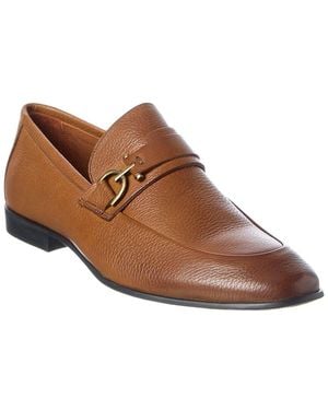Donald J Pliner Uday Leather Loafer - Brown