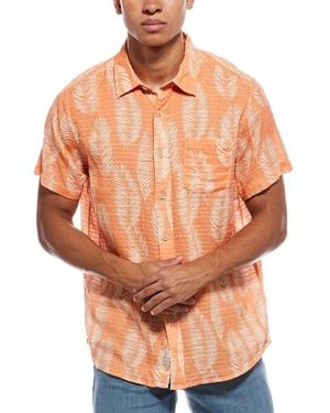 Grayers Bamboo Dobby Printed Shirt - Orange