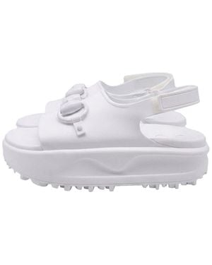 Gucci Plastic Horsebit Platform Sandal (Authentic Pre-Loved) - White