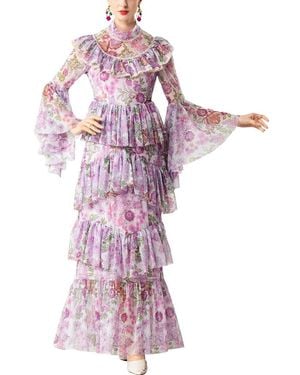 BURRYCO Long Sleeve Maxi Dress - Purple