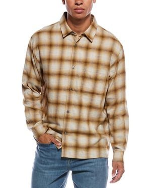 FRAME Lightweight Plaid Wool-Blend Shirt - Blue