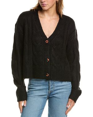 Chaser Brand Black Cable Knit Bridge Cardigan