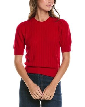 FRAME The Ladder Pointelle Cashmere Jumper - Red
