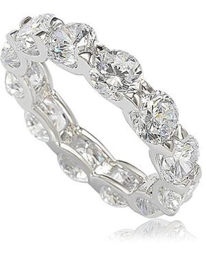 Suzy Levian CZ Jewelry Suzy Levian Silver Cz Eternity Ring - White