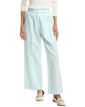 forte_forte Linen-Blend Pant - Blue