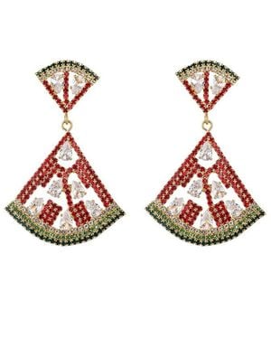 Eye Candy LA Cz Ella Dangle Earrings - Multicolour