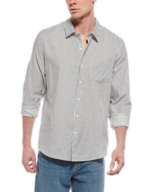 Vince Playa Classic Fit Button-Down Shirt - Gray
