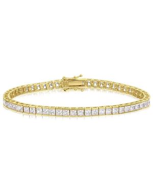 Genevive Jewelry 14k Over Silver Cz Bracelet - Metallic