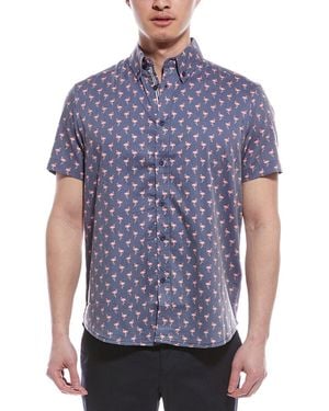 Report Collection Seersucker Shirt - Blue