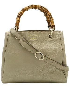 Gucci Bamboo Small Shopper Handbag (authentic Pre-loved) - Metallic