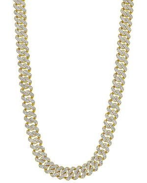 Adornia 14K Plated Cz Chain Necklace - Metallic