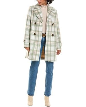 Sam Edelman Semi A-line Coat - Blue