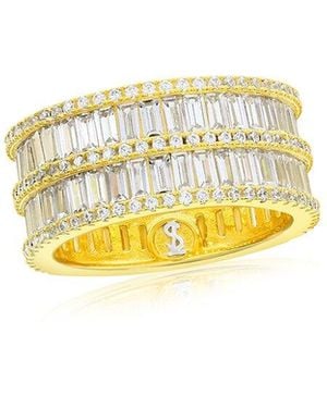 Suzy Levian CZ Jewelry Suzy Levian Silver Cz Eternity Ring - Yellow