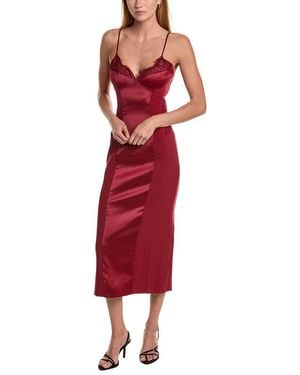 Bardot Katana Fitted Midi Dress - Red