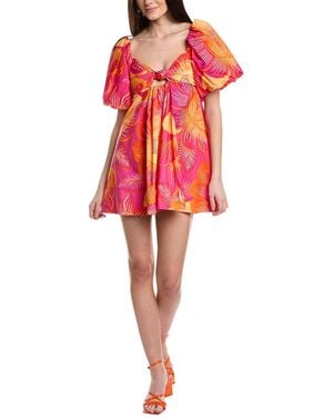 FARM Rio Summer Garden Ombre Mini Dress - Red