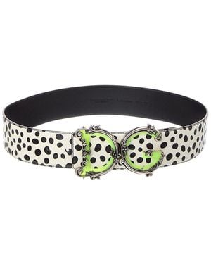 Dolce & Gabbana Dg Logo Leather Belt - Black