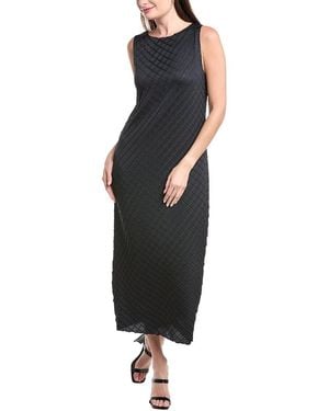 Lafayette 148 New York Diamond Plisse Dress - Black