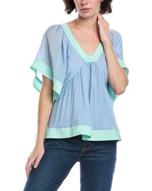 Fate Flare Sleeve Top - Blue