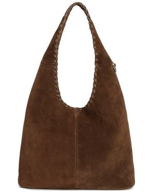 Tiffany & Fred Paris Suede Hobo Bag - Brown