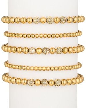 Eye Candy LA The Luxe Collection Titanium Cz Sophia Stretch Bracelet Set - Metallic