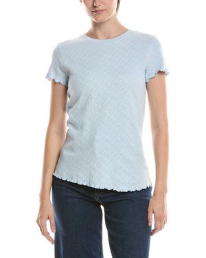 NIC+ZOE Lace Knit T Shirt - Blue