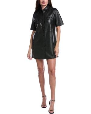 AllSaints Rock Leather Shirtdress - Black