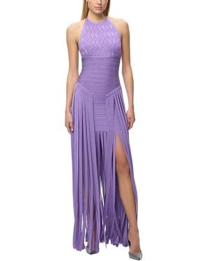 Dilireba Sleeveless Solid Maxi Dress - Purple