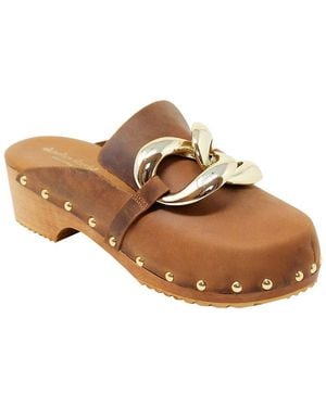 Charles David Siena Leather Clog - Brown