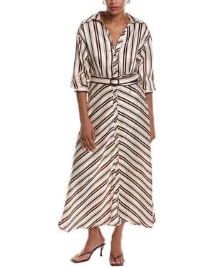 Estellina Printed Midi Dress - Natural