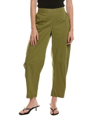 Anne Klein Elastic Back Barrel Leg Pant - Green