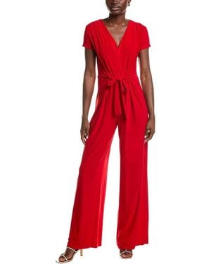 Joseph Ribkoff Tie Front Jumpsuit - Red