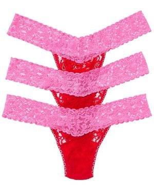 Hanky Panky 3Pk Colorplay Thong - Pink