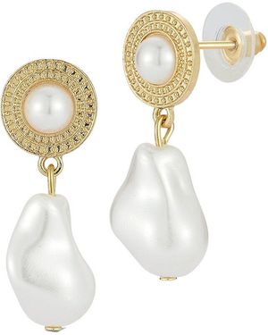 Chloe and Madison Jewellery Plated Earrings - White