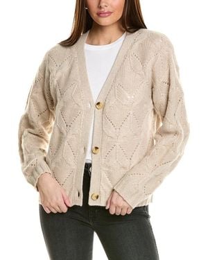 Collaboration Mercedes Tulip Cable Cashmere Cardigan - Natural