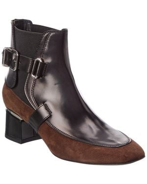 Tod's Leather & Suede Boot - Brown