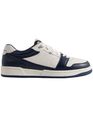 Reiss Astor Leather Trainer - Blue