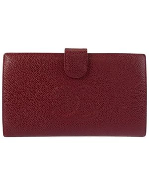 CHANEL Others Coco Mark Long Wallet (Authentic Pre-Loved) - Red