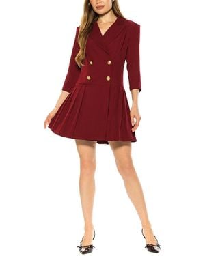 Alexia Admor Jacki Pleated Blazer Dress - Red
