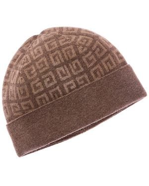 Givenchy Knit Double-Face Wool& Cashmere-Blend Beanie - Brown