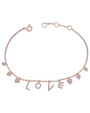 Sabrina Designs 14k Rose Gold 0.25 Ct. Tw. Diamond Bracelet - White
