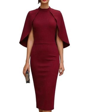 Tedora Midi Dress - Red